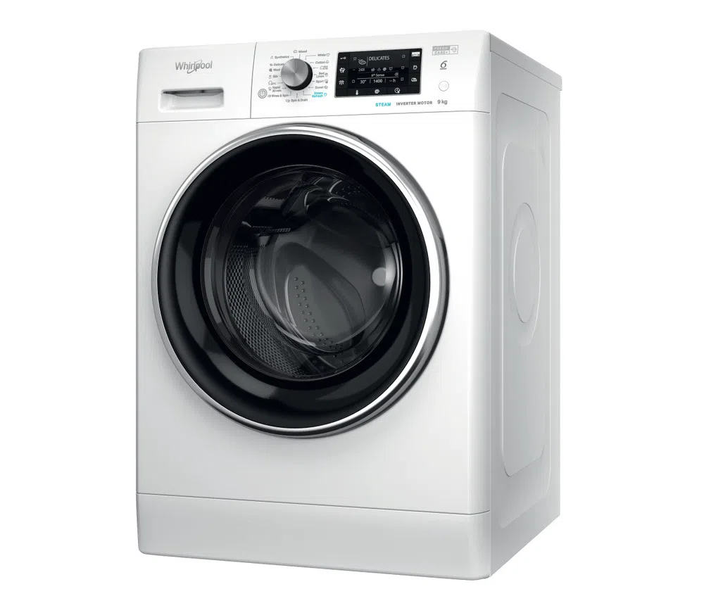 Whirlpool Washing machine | FFD 9489 BCV EE | Energy efficiency class A | Front loading | Washing capacity 9 kg | 1400 RPM | Depth 63 cm | Width 60 cm | Display | LCD | Steam function | White