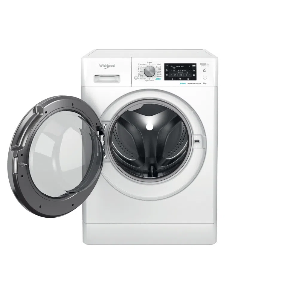 Whirlpool Washing machine | FFD 9489 BCV EE | Energy efficiency class A | Front loading | Washing capacity 9 kg | 1400 RPM | Depth 63 cm | Width 60 cm | Display | LCD | Steam function | White