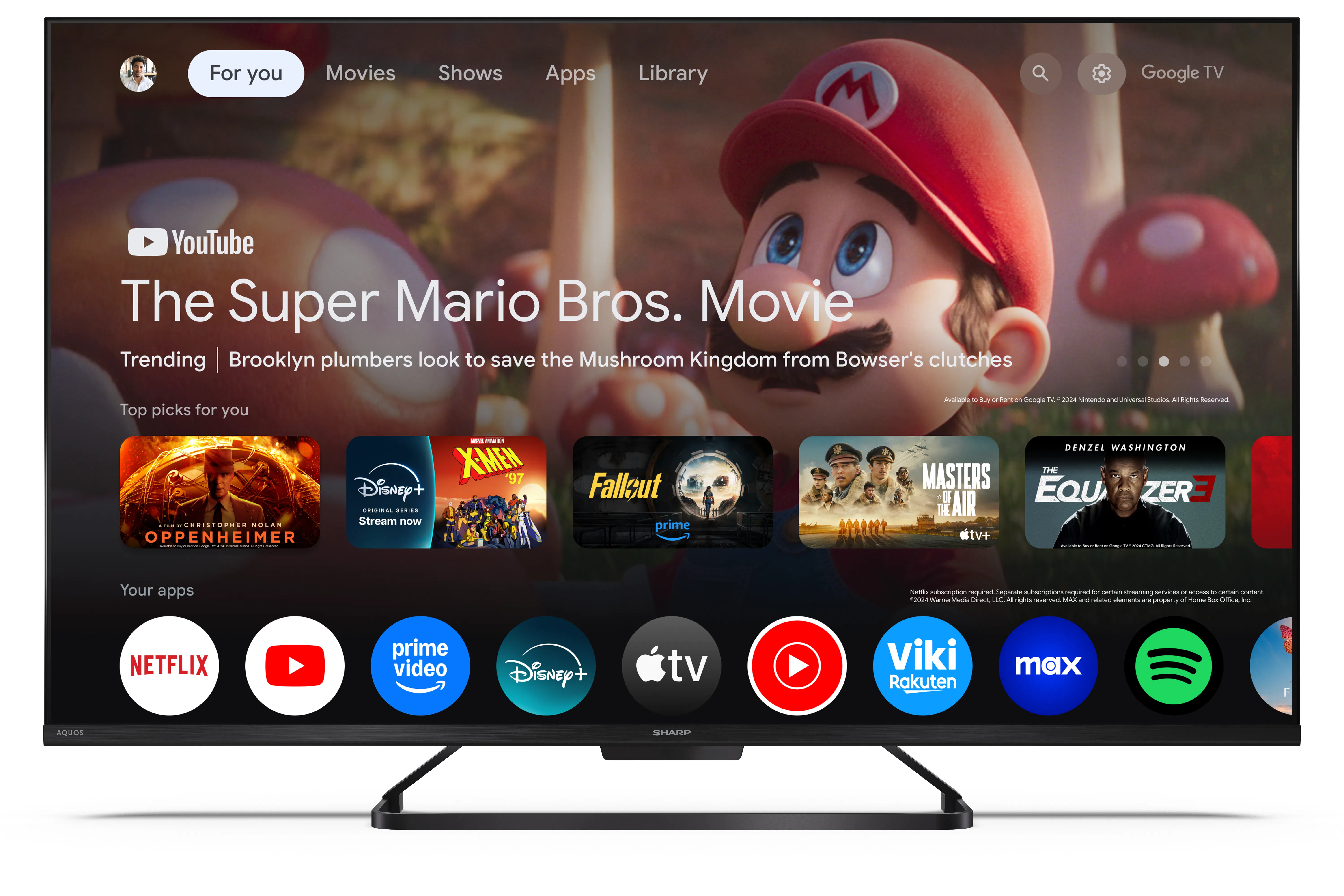 Sharp | 43HR7265E | 43 | Smart TV | Google TV | Black