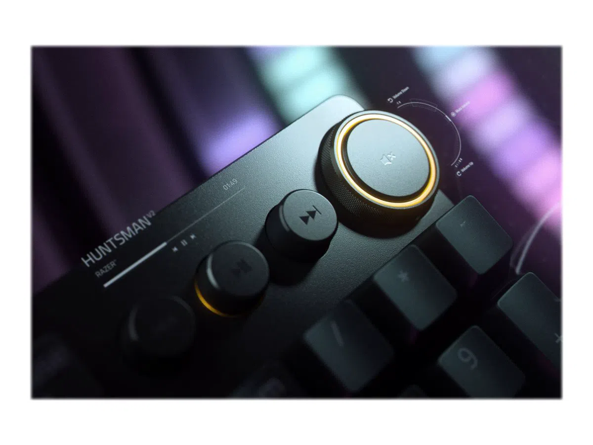 Razer | Huntsman V2 Optical Gaming Keyboard | Gaming keyboard | Wired | RGB LED light | NORD | Black | Numeric keypad | Clicky Purple Switch