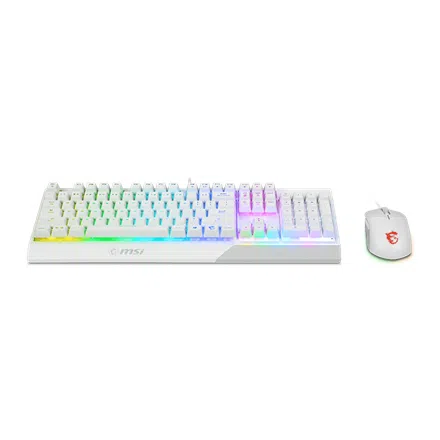 MSI VIGOR GK30 klaviatuur Hiir kaasa arvatud Mängimine USB QWERTY US rahvusvaheline Valge