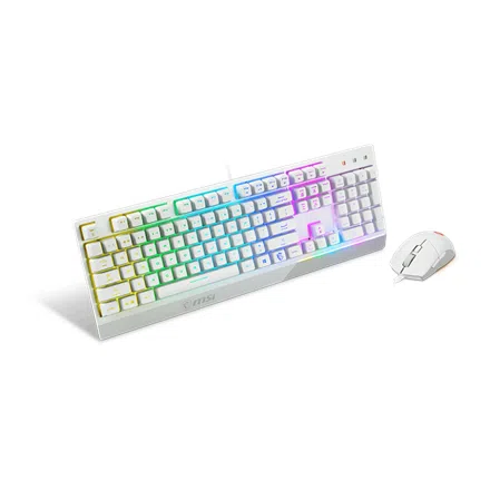 MSI VIGOR GK30 klaviatuur Hiir kaasa arvatud Mängimine USB QWERTY US rahvusvaheline Valge