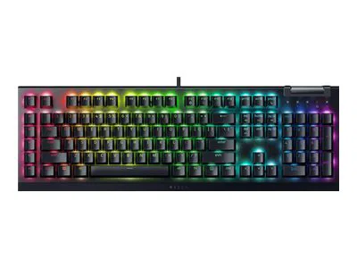 Razer | Mechanical Gaming Keyboard | BlackWidow V4 X | Mechanical Gaming Keyboard | Wired | US | Black | Yellow Mechanical Switches (Linear)