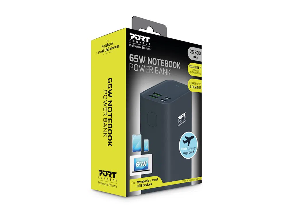 PORT CONNECT External USB-C battery PD | 26800 mAh | Blue
