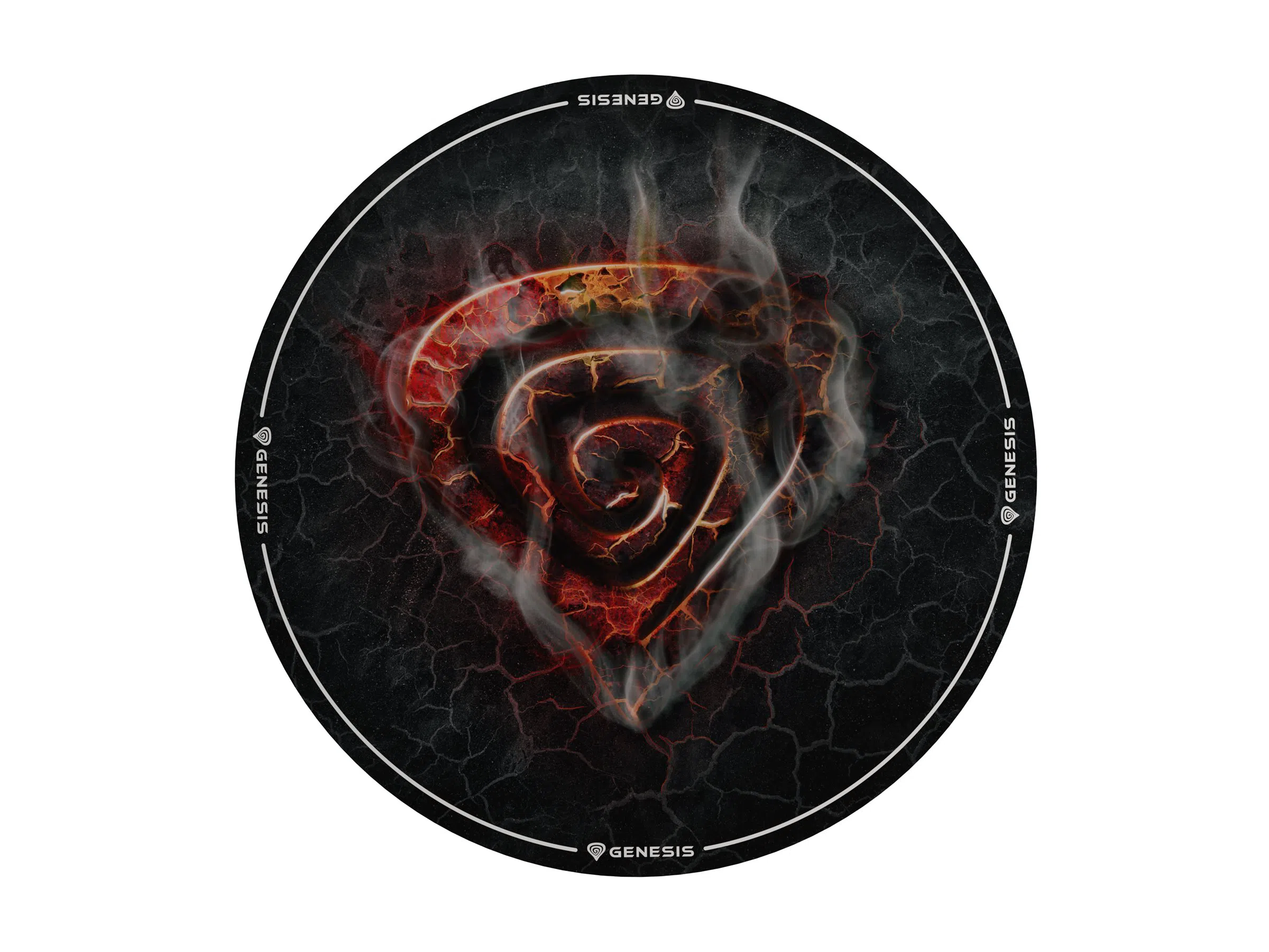 Genesis Tellur 400 Round Lava Floor Mat | Black