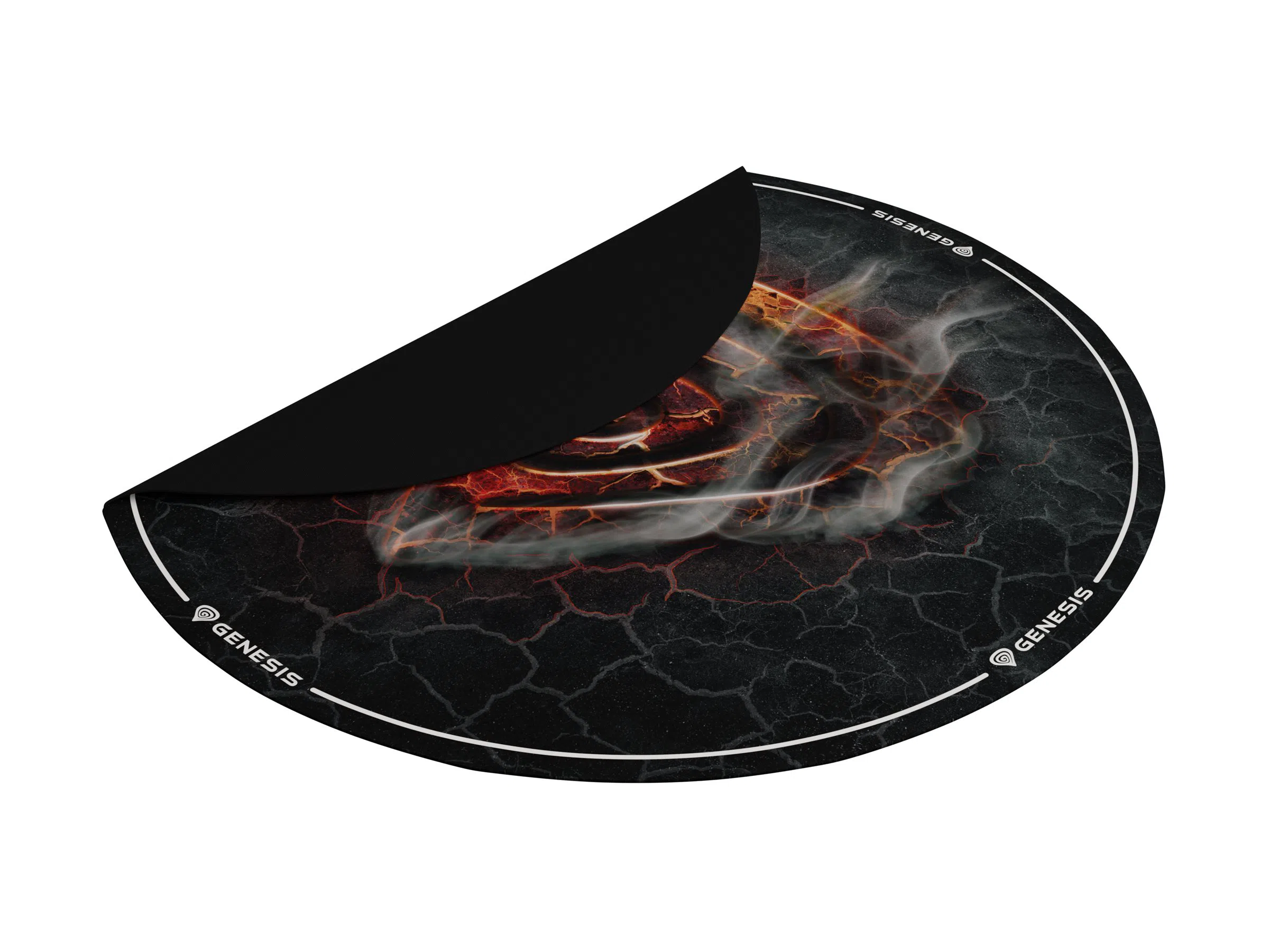 Genesis Tellur 400 Round Lava Floor Mat | Black