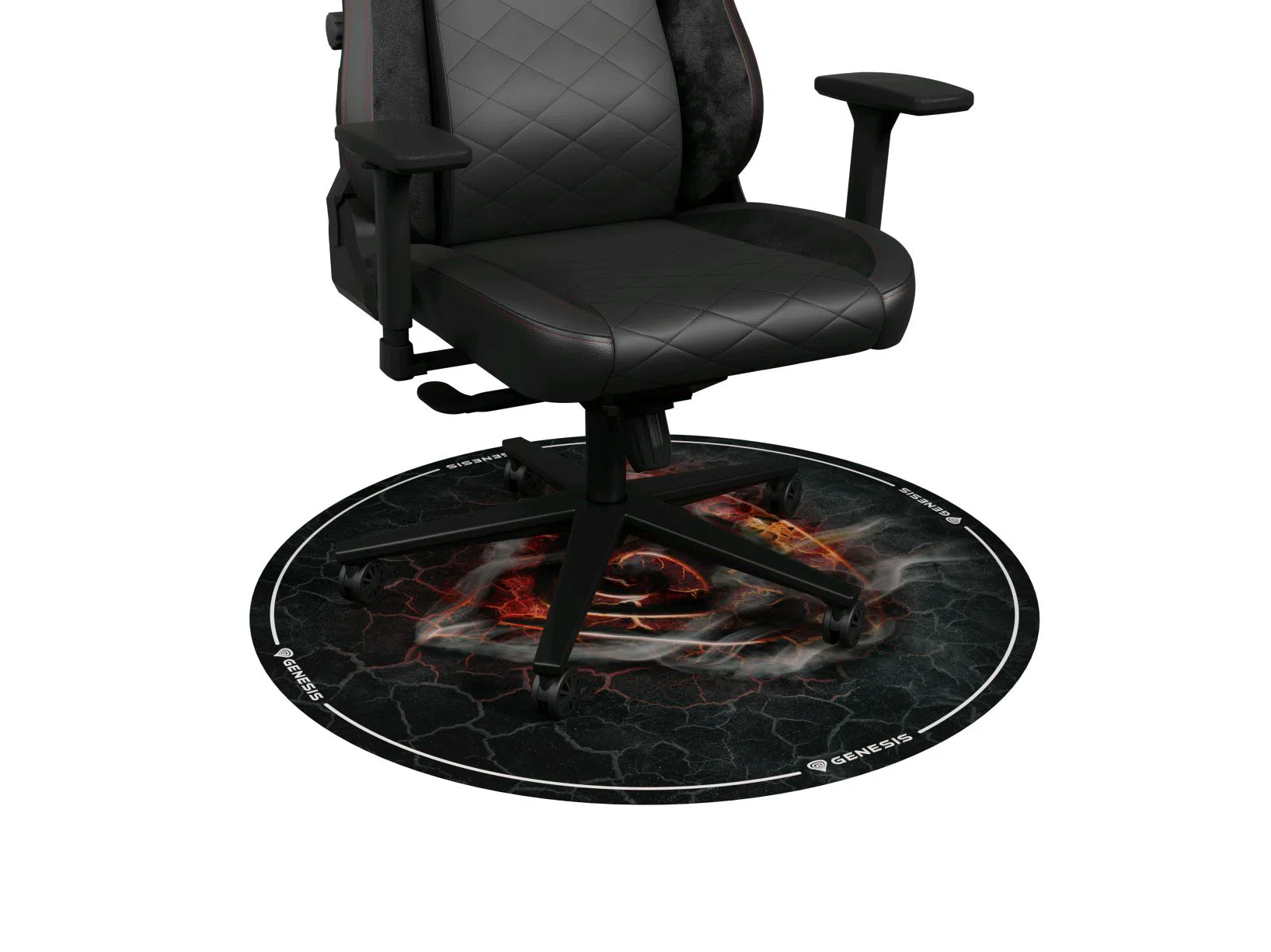 Genesis Tellur 400 Round Lava Floor Mat | Black
