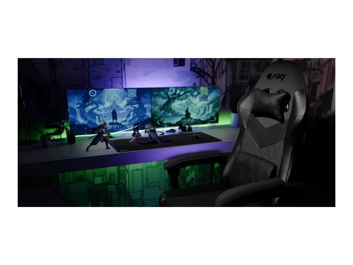 Fury Eco leather/Fabric/Nylon | Gaming Chair | Shinai S2 | Black