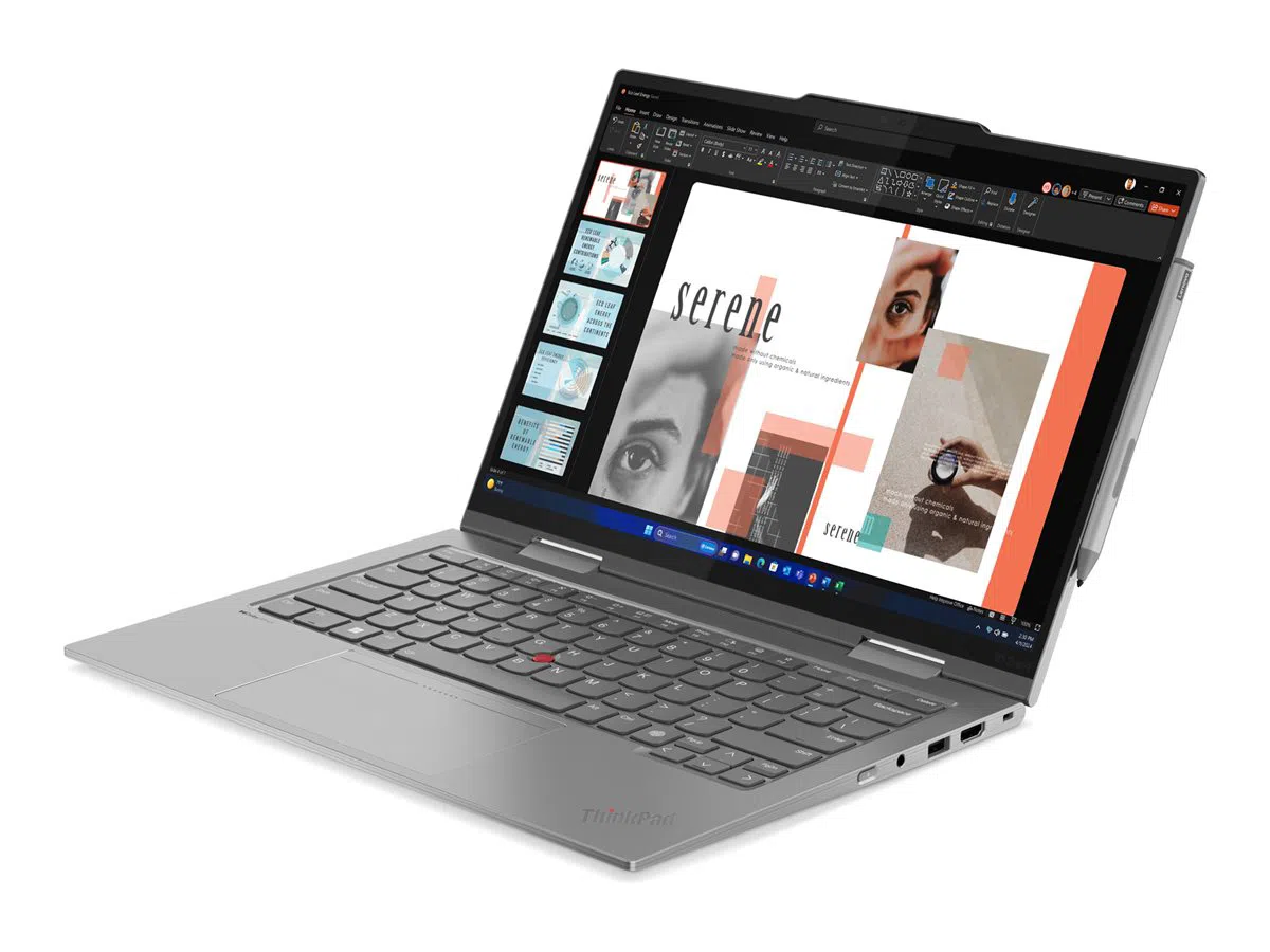 Lenovo ThinkPad X1 2-in-1 G10 Aura Edition | Grey | 14 " | IPS | Touchscreen | WUXGA | 1920 x 1200 pixels | Anti-glare | Intel Core Ultra 5 | 225U | 16 GB | Soldered LPDDR5x | Solid-state drive capacity 512 GB | Intel Graphics | Windows 11 Pro | 802.11ax | Bluetooth version 5.3 | LTE Upgradable | Keyboard language Nordic | Keyboard backlit | Warranty 36 month(s) | Battery warranty 12 month(s)